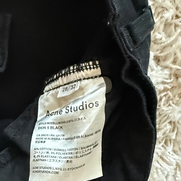 Acne Studios Skin 5 Black Jeans - Picture 4 of 6